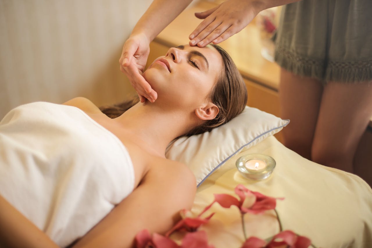 services-05 Experience tranquility with a relaxing aromatherapy facial at a luxurious spa.